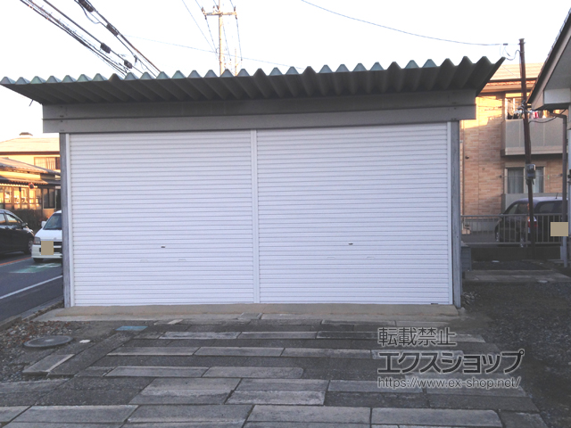 栃木県小山市ののガレージシャッター プラテアII スチールタイプ 手動式 施工例