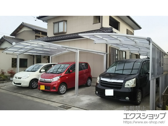 愛知県一宮市ののカーポート レイナポートグラン 縦連棟　積雪〜20cm対応 施工例