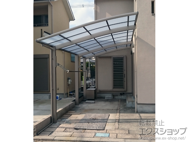 大阪府交野市ののカーポート ネスカR (ラウンドスタイル) 延長 積雪〜20cm対応 施工例