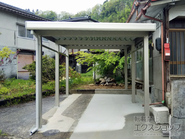 新潟県加茂市ののカーポート ジーポートneo 角柱6本仕様 積雪〜150cm対応 施工例