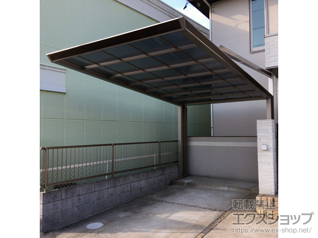 愛知県春日井市ののカーポート マイポートNext 木目調タイプ 積雪〜20cm対応 施工例