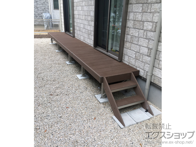 福岡県北九州市ののウッドデッキ リウッドデッキ 200 施工例