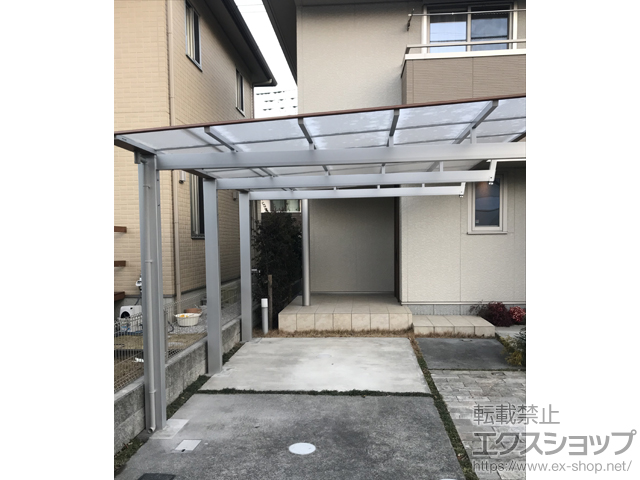 東京都八王子市ののカーポート ニューマイリッシュ 通常勾配 前上がり 積雪〜20cm対応 施工例