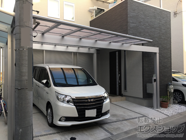 兵庫県宝塚市ののカーポート エフルージュ ツイン 積雪〜20cm対応 施工例