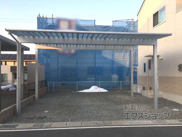 京都府福知山市ののカーポート エフルージュ ツイン50 積雪〜50cm対応 施工例