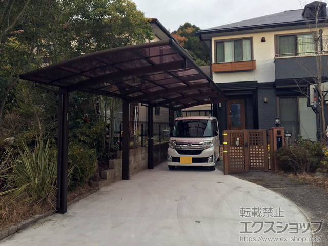 福岡県筑紫野市ののカーポート レイナポートグラン 縦連棟　積雪〜20cm対応 施工例