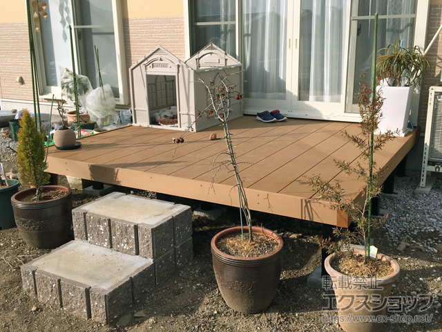 高知県南国市ののウッドデッキ リウッドデッキ 200 施工例