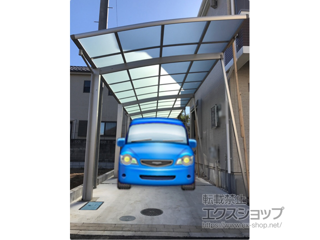 埼玉県さいたま市ののカーポート レイナポートグラン 縦連棟　積雪〜20cm対応 施工例