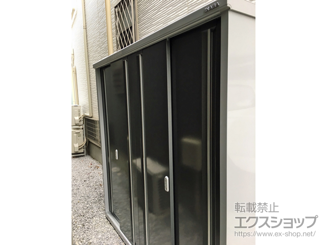 大阪府豊中市のの物置・屋外倉庫 シンプリー 一般型 1940×615×1903 MJX-196EP-PG 施工例