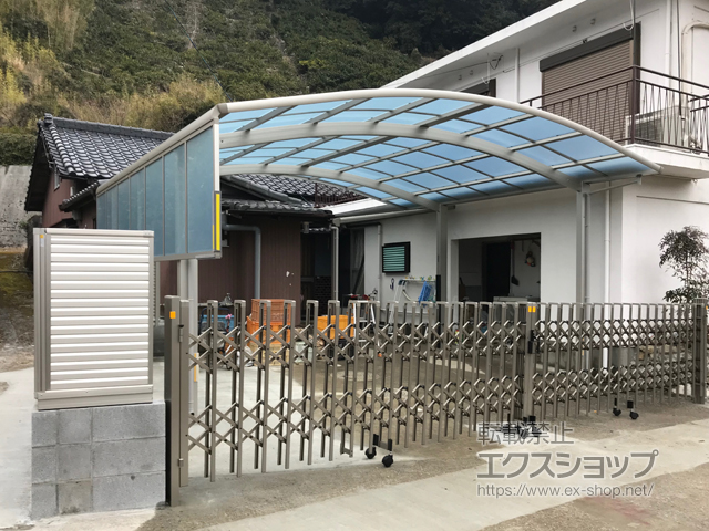 大分県津久見市ののカーポート レイナツインポートグランZ　積雪〜20cm対応 施工例