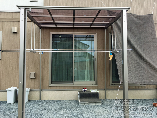 大分県中津市ののテラス屋根 フーゴF 独立テラスタイプ 単体 積雪〜20cm対応 施工例