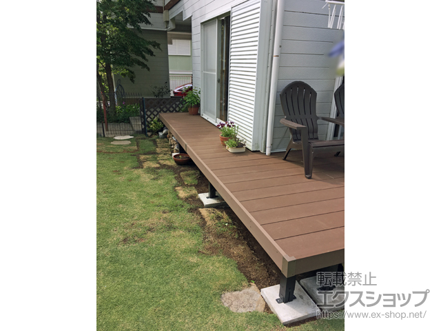 静岡県田方郡函南町ののウッドデッキ リウッドデッキ 200※L字加工納まり 施工例