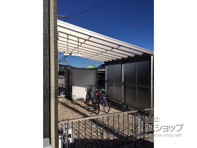 静岡県島田市ののテラス屋根 ヴェクターテラス F型 ビッグサイズ 単体 積雪〜20cm対応 施工例