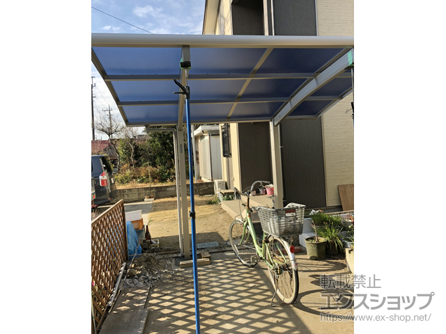 千葉県山武郡横芝光町ののサイクルポート・駐輪場 プレシオスポート ミニ 積雪〜20cm対応 施工例