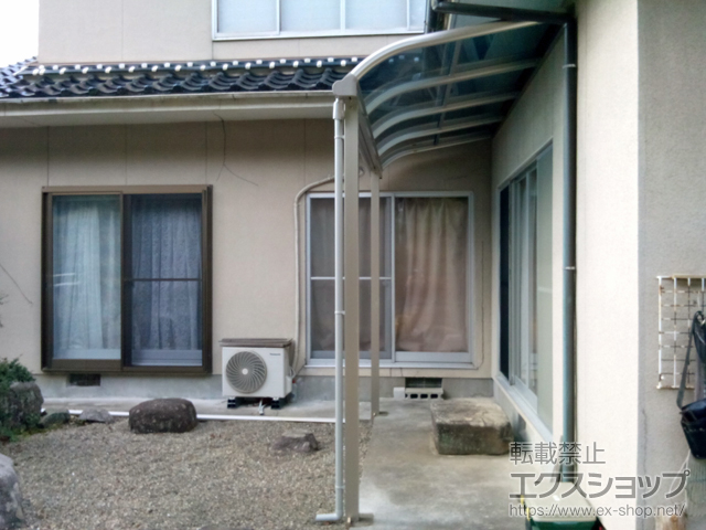 島根県益田市ののテラス屋根 ヴェクターテラス R型 テラスタイプ 単体 積雪〜20cm対応 施工例