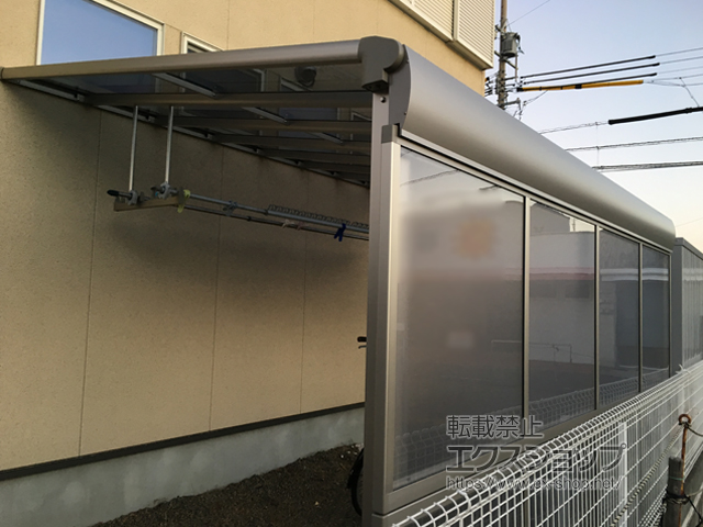 静岡県島田市ののテラス屋根 ヴェクターテラス F型 テラスタイプ 単体 積雪〜20cm対応 施工例