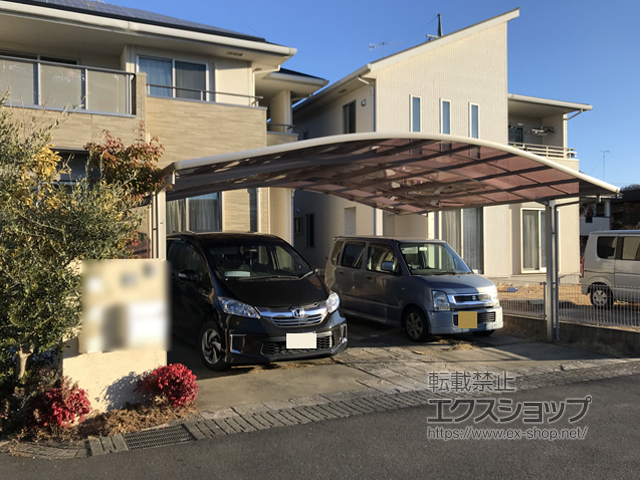栃木県足利市ののカーポート レイナツインポートグラン　積雪〜20cm対応 施工例