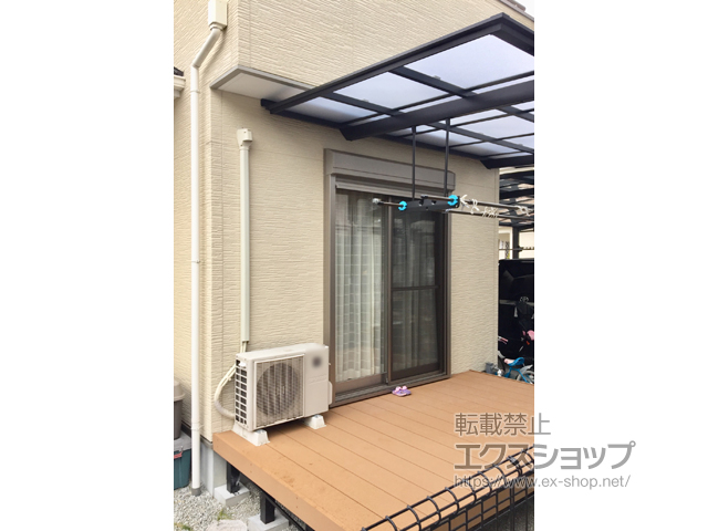 奈良県生駒郡斑鳩町ののテラス屋根 フーゴF 独立テラスタイプ 単体 積雪〜20cm対応 施工例