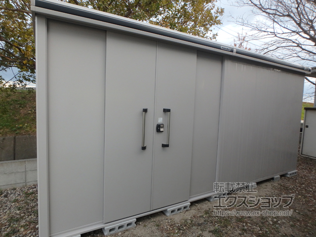 徳島県徳島市のの物置・屋外倉庫 エルモ 一般型 5130×1870×2358 左扉タイプ LMD-5118HL-CB 施工例