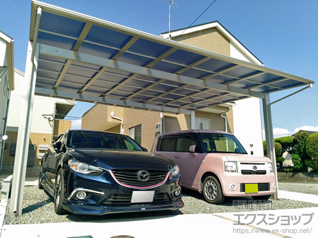 熊本県熊本市ののカーポート エフルージュ ツイン 積雪〜20cm対応 施工例