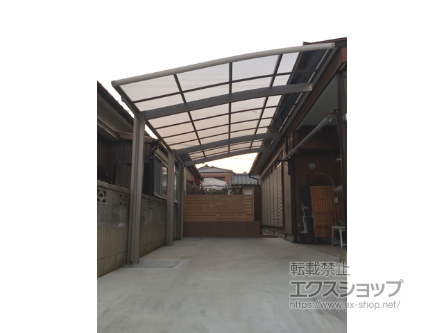 福岡県大牟田市ののカーポート ネスカR (ラウンドスタイル) 延長 積雪〜20cm対応 施工例