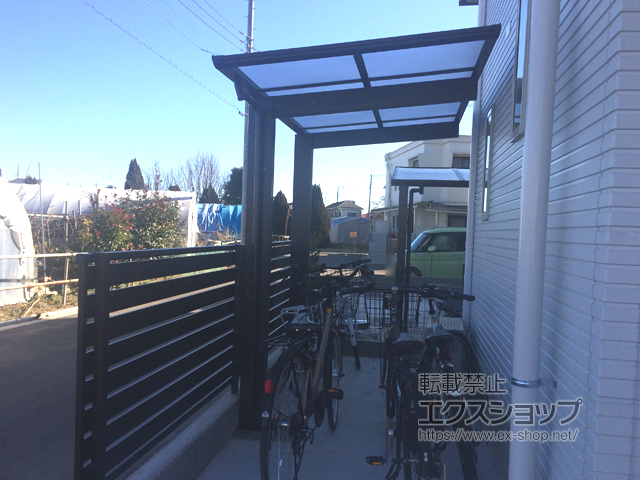 東京都府中市ののサイクルポート・駐輪場 エフルージュグランミニ 積雪〜20cm対応 施工例
