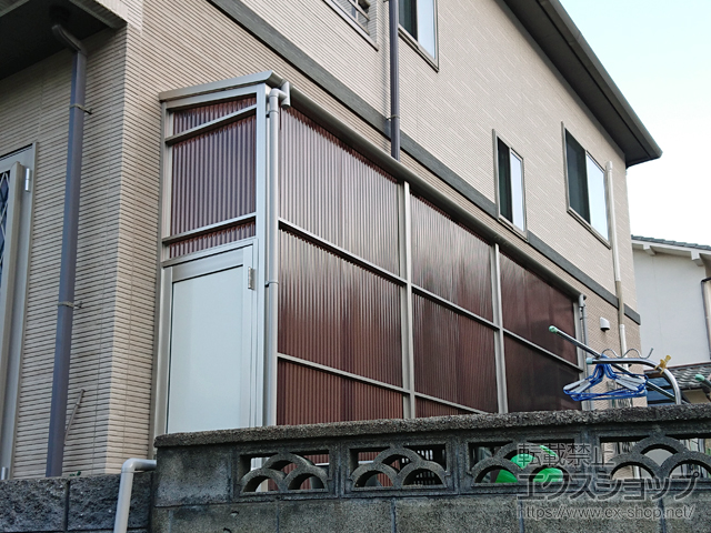 広島県呉市ののストックヤード ストックヤードII 片側ドア付きタイプ 積雪〜20cm対応 施工例