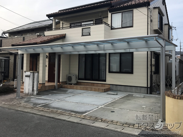 広島県東広島市ののカーポート エフルージュ トリプル 積雪〜20cm対応 施工例