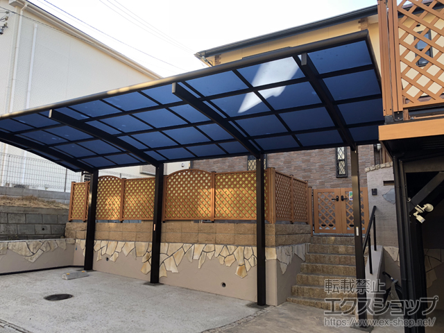 兵庫県神戸市ののカーポート レイナポートグラン 延長　積雪〜20cm対応 施工例