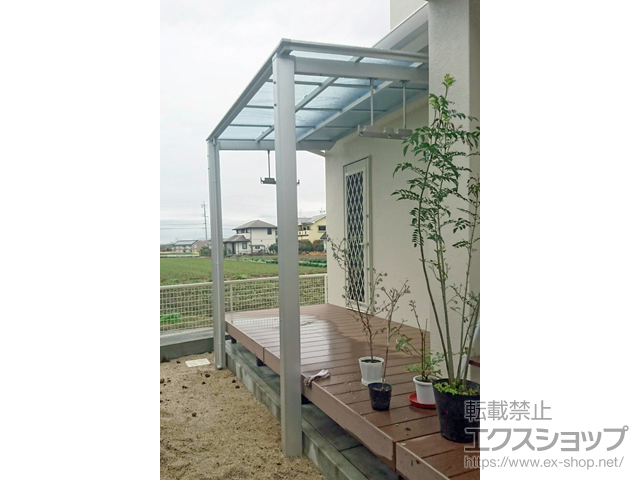 熊本県熊本市ののテラス屋根 フーゴF 独立テラスタイプ 単体 積雪〜20cm対応 施工例