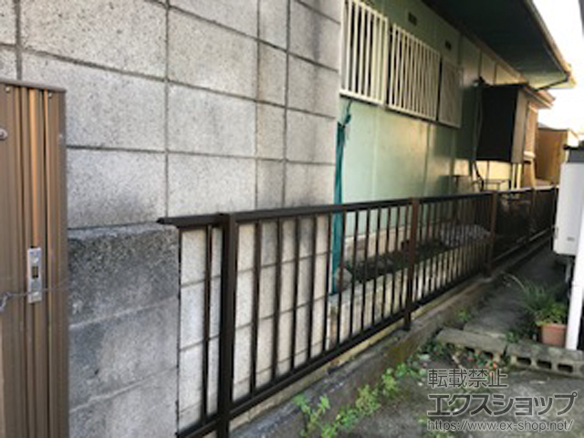 神奈川県座間市ののフェンス・柵 ミエッタフェンス 防犯たて格子タイプ 自由柱施工 施工例