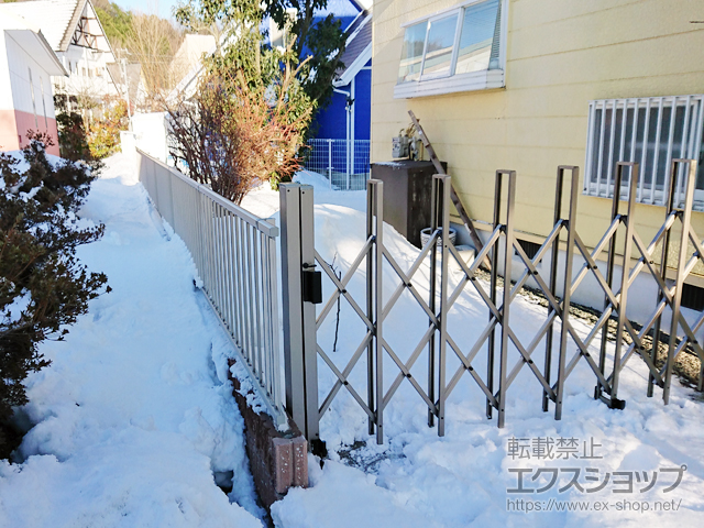 京都府宮津市ののフェンス・柵 ミエッタフェンス 防犯たて格子タイプ 自由柱施工 施工例