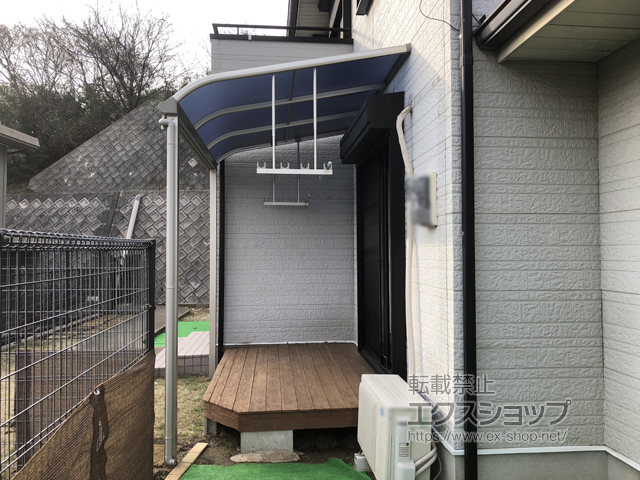 福岡県福岡市ののテラス屋根 プレシオステラス R型 テラスタイプ 単体 積雪〜20cm対応 施工例
