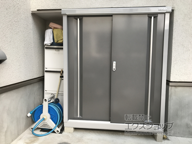 東京都目黒区のの物置・屋外倉庫 シンプリー 一般型 1100×615×1303 MJX-116C-P-PG 施工例