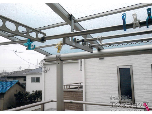 大阪府堺市ののバルコニー・ベランダ屋根 ヴェクターテラス F型 屋根タイプ 単体 積雪〜20cm対応 施工例