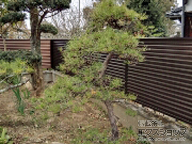 大分県宇佐市ののフェンス・柵 ミエーネフェンス 目隠しルーバータイプ 自由柱施工 施工例