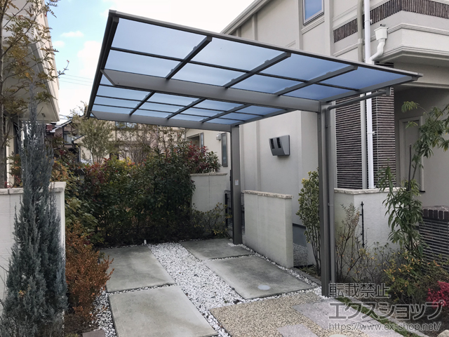 京都府相楽郡精華町ののカーポート ソリッドポート 積雪〜20cm対応 施工例