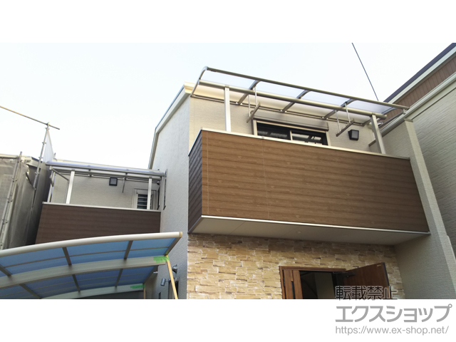 大阪府守口市ののバルコニー・ベランダ屋根 ヴェクターテラス R型 屋根タイプ 単体 積雪〜20cm対応 施工例