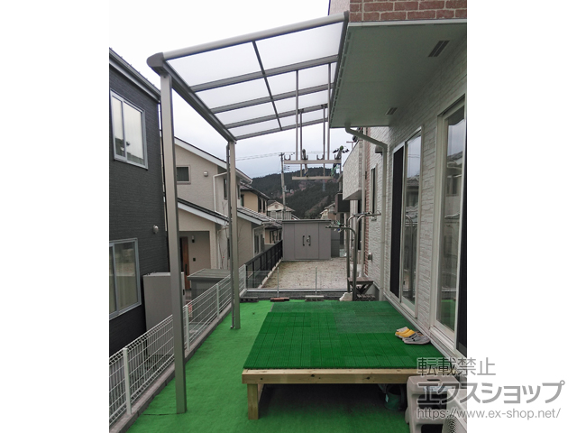 宮城県名取市ののテラス屋根 プレシオステラス F型 テラスタイプ 単体 積雪〜20cm対応 施工例