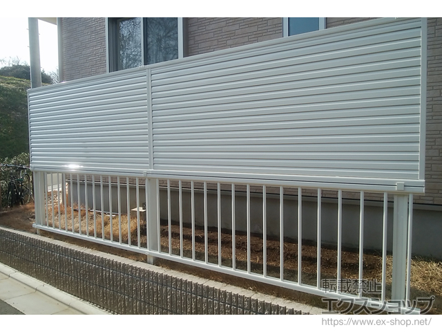 東京都八王子市ののフェンス・柵 ミエッタフェンス 防犯たて格子タイプ 自由柱 ※柱別途 施工例