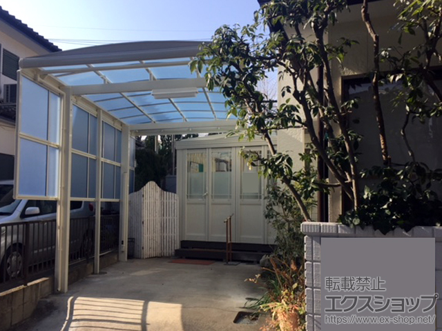 愛知県豊田市ののカーポート フーゴAプラス (アーチスタイル) 積雪〜20cm対応 施工例