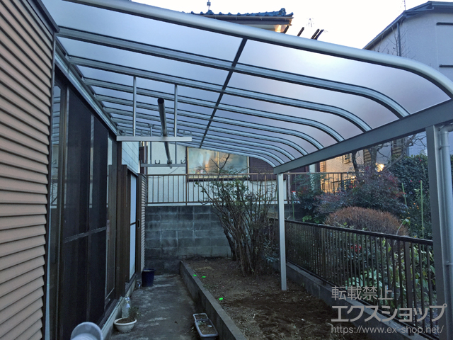 埼玉県比企郡嵐山町ののテラス屋根 ヴェクターテラス R型 テラスタイプ 単体 積雪〜20cm対応 施工例