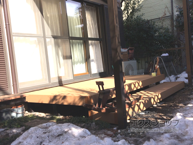 神奈川県相模原市ののウッドデッキ リウッドデッキ 200 施工例