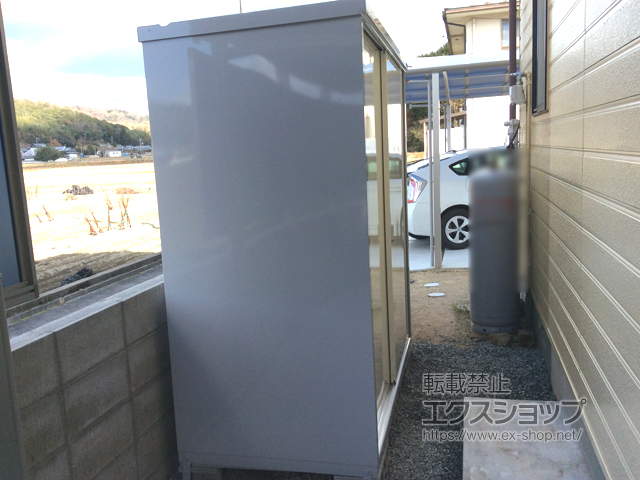 岡山県赤磐市のの物置・屋外倉庫 シンプリー 一般型 1740×905×1903 MJX-179E-FW 施工例