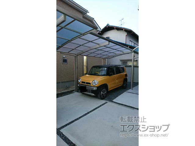 岡山県岡山市ののカーポート プレシオスポート 積雪〜20cm対応 施工例