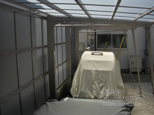 東京都小金井市ののカーポート スマートポートHG 縦連棟 片型支持タイプ 積雪〜30cm対応 施工例