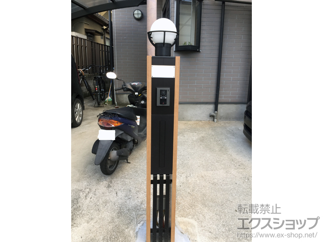 大阪府松原市のの機能門柱・ポスト スクリーンファンクションユニット ウッド調タイプ #04 施工例