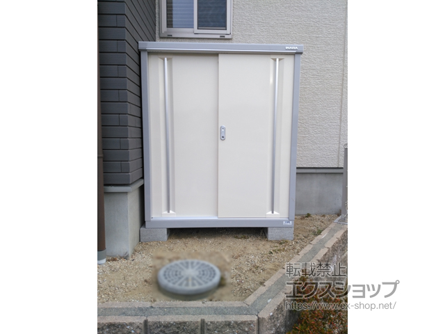 愛知県一宮市のの物置・屋外倉庫 シンプリー 一般型 1100×615×1303 MJX-116C-P-FW 施工例