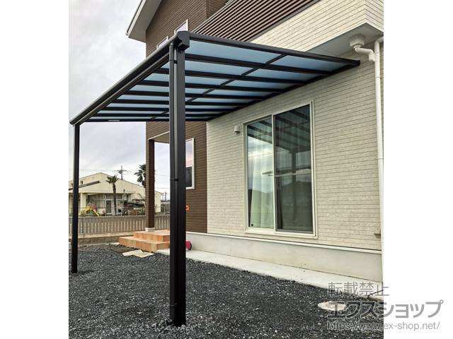 兵庫県篠山市ののテラス屋根 ヴェクターテラス F型 テラスタイプ 単体 積雪〜20cm対応 施工例