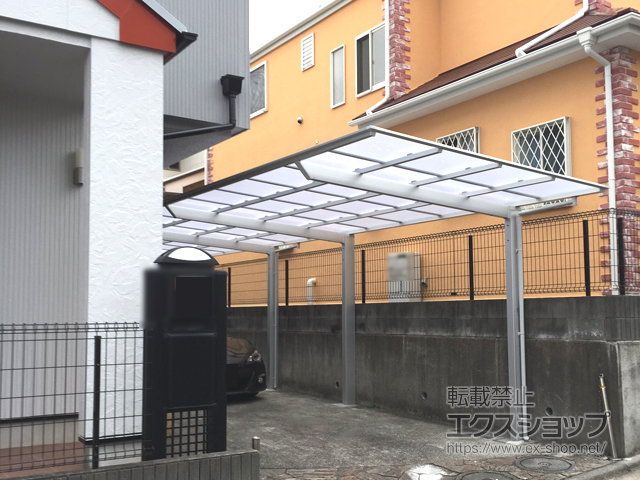 神奈川県横浜市ののカーポート ソリッドポート 縦連棟 積雪〜20cm対応 施工例